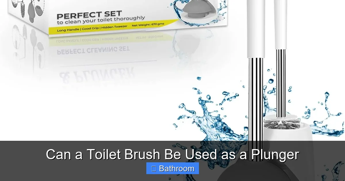 Can a Toilet Brush Be Used as a Plunger