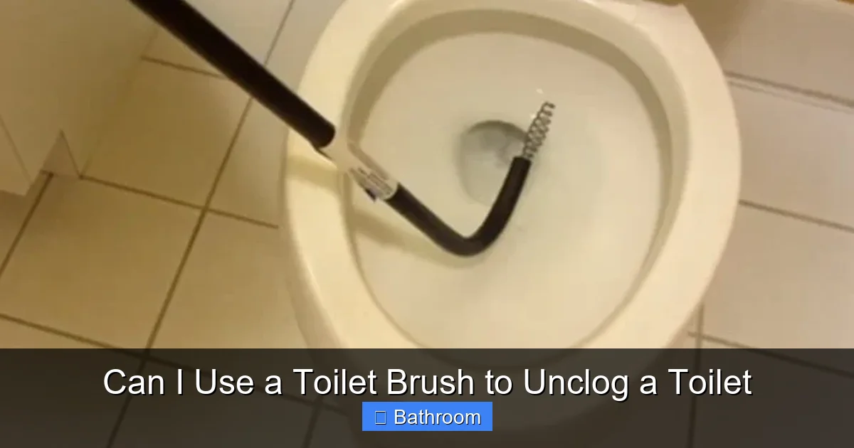 Can I Use a Toilet Brush to Unclog a Toilet