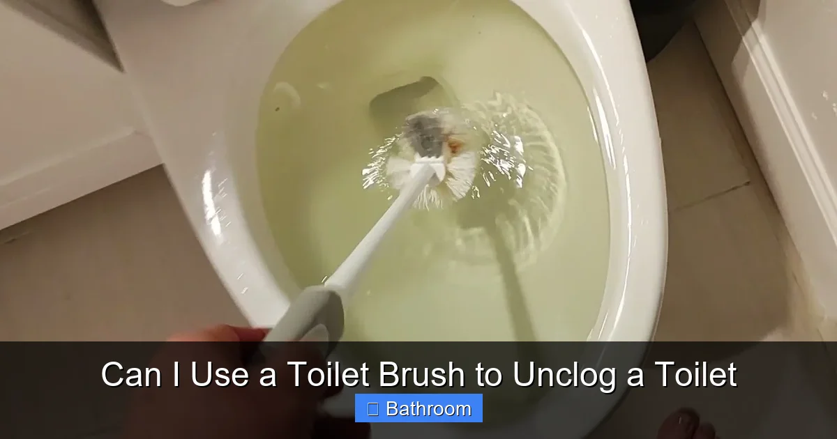 Can I Use a Toilet Brush to Unclog a Toilet
