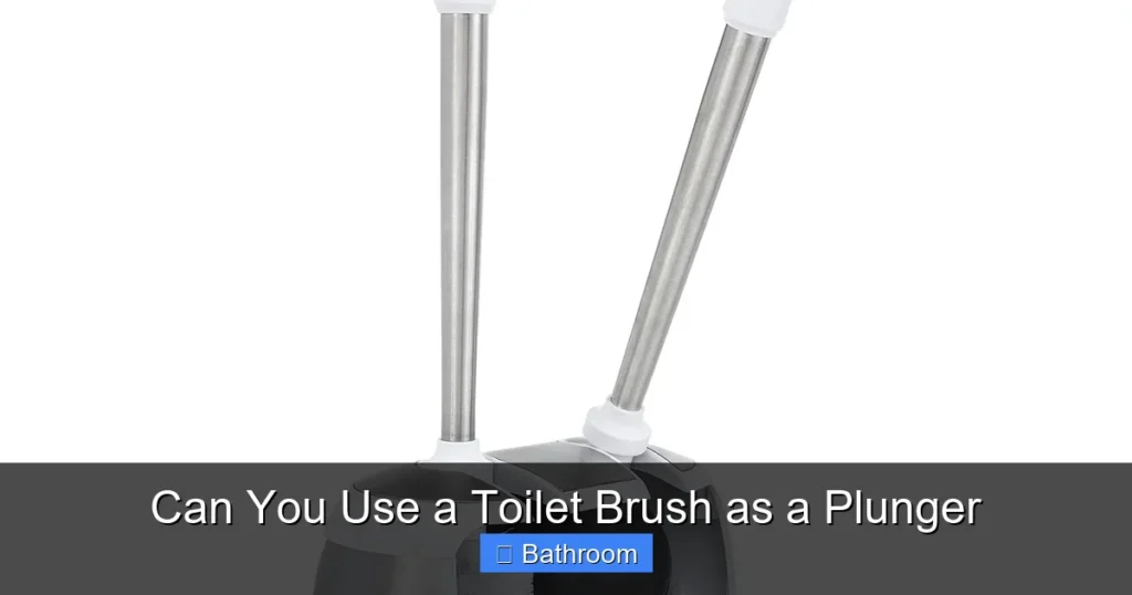 Can You Use a Toilet Brush as a Plunger
