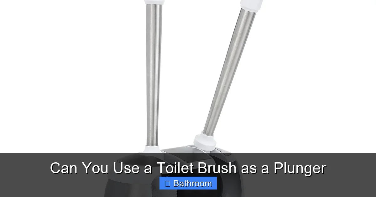 Can You Use a Toilet Brush as a Plunger