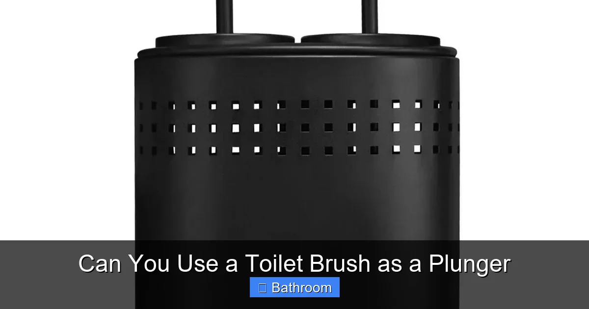 Can You Use a Toilet Brush as a Plunger