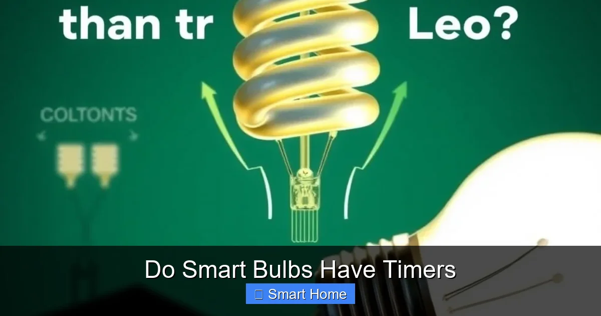 Do Smart Bulbs Have Timers