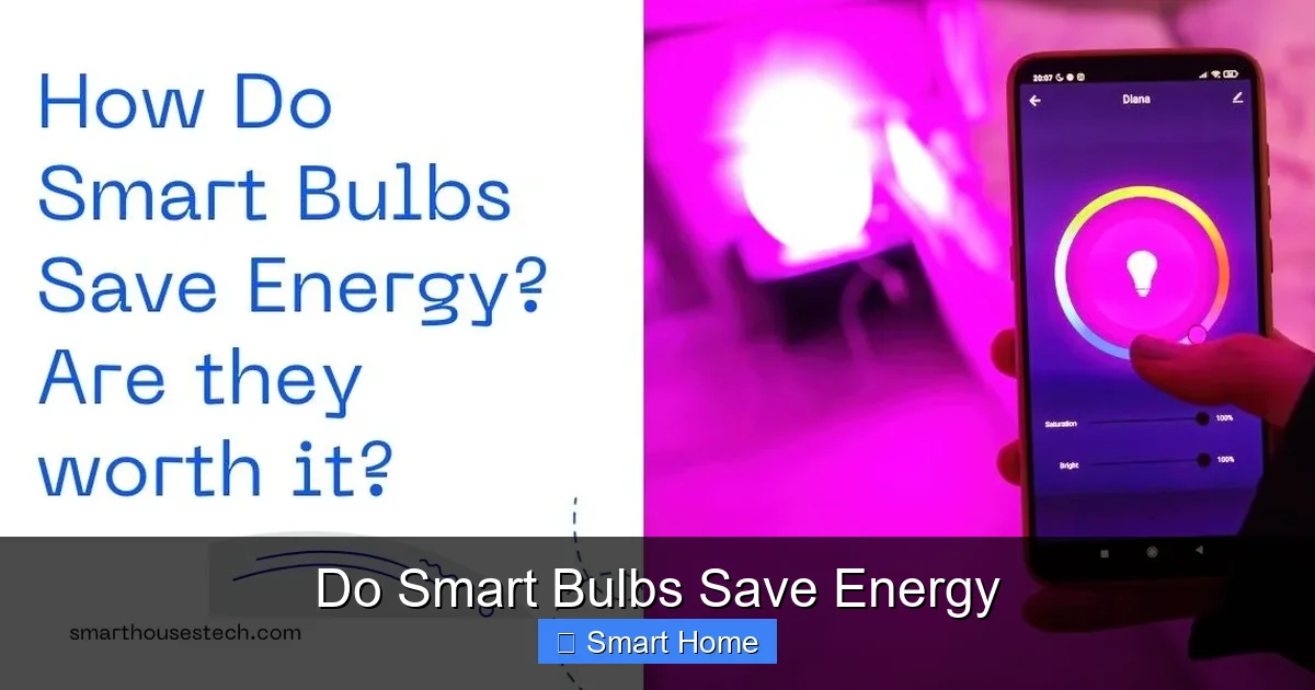 Do Smart Bulbs Save Energy