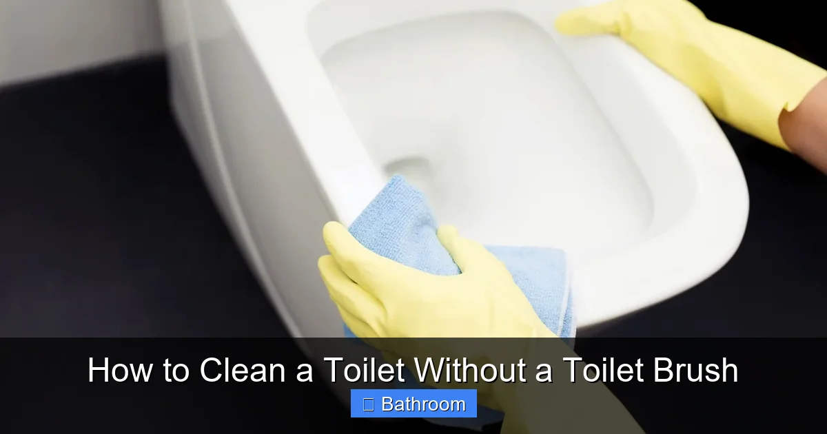 How to Clean a Toilet Without a Toilet Brush