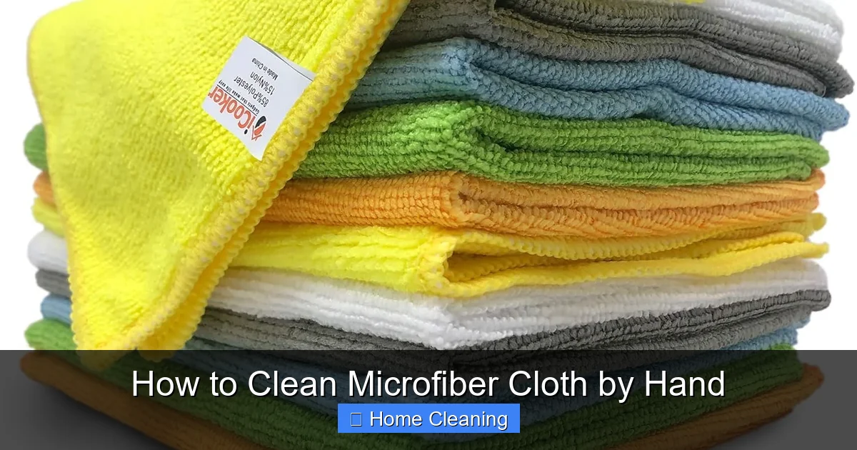 How to Clean Microfiber Cloth by Hand