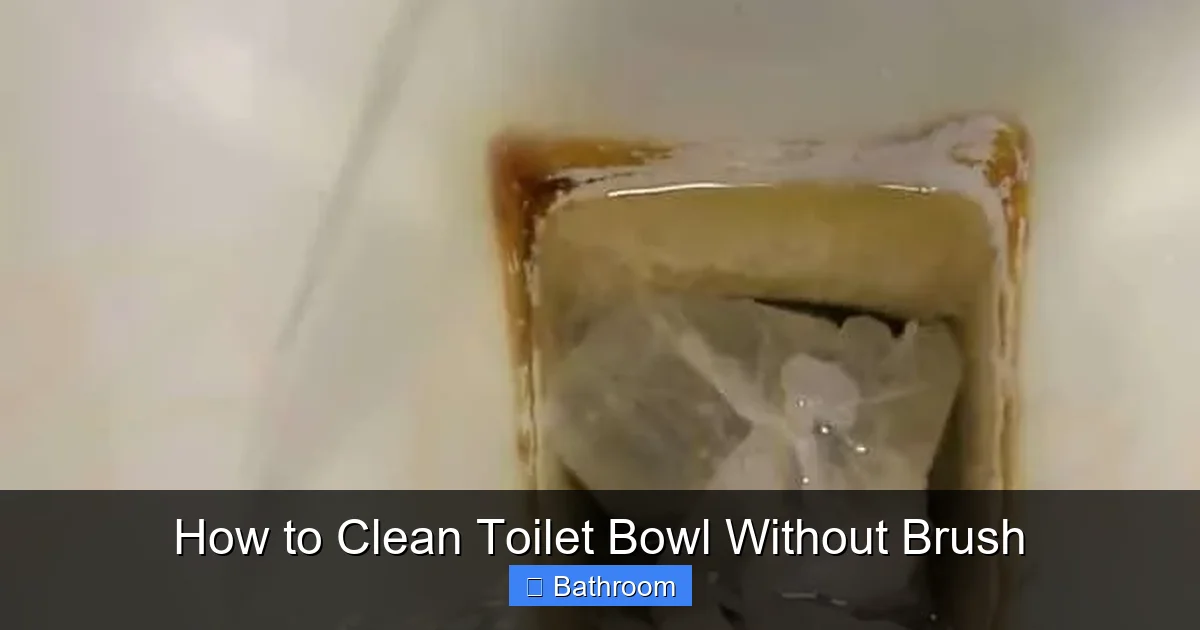 How to Clean Toilet Bowl Without Brush