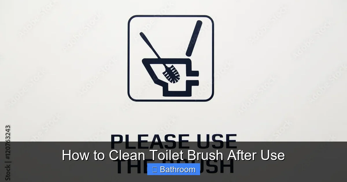 How to Clean Toilet Brush After Use