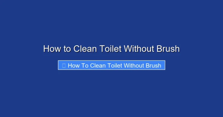 How to Clean Toilet Without Brush