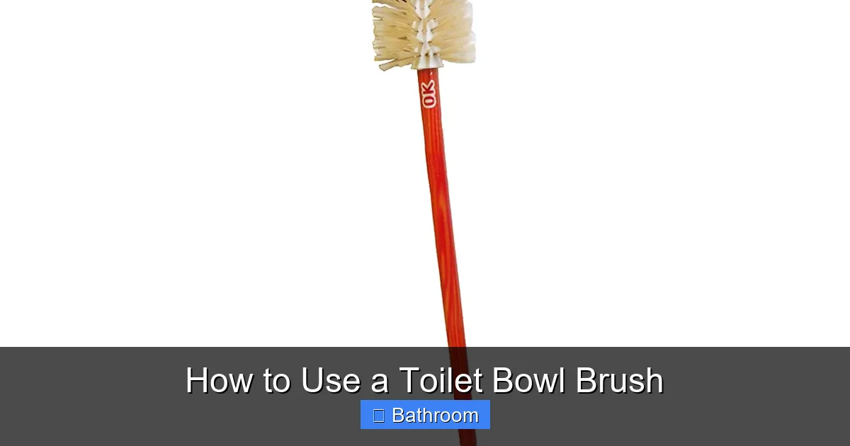 How to Use a Toilet Bowl Brush