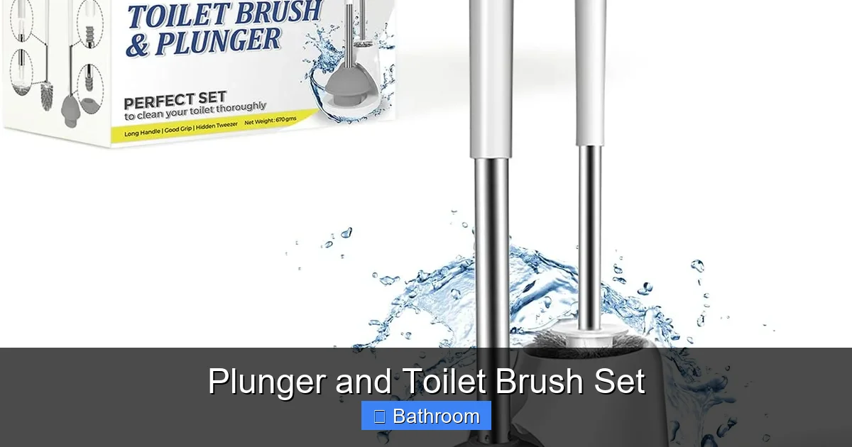 Plunger and Toilet Brush Set