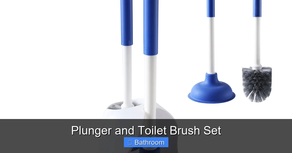 Plunger and Toilet Brush Set