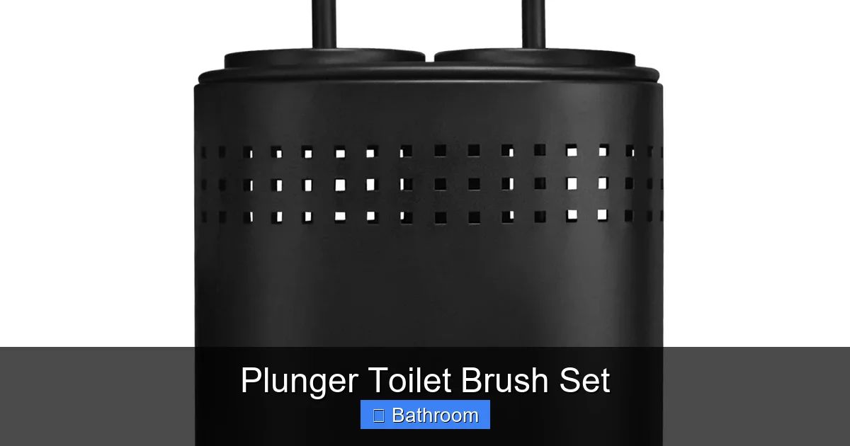 Plunger Toilet Brush Set
