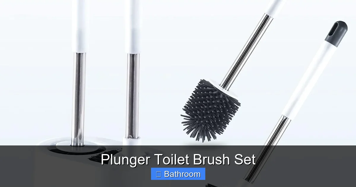 Plunger Toilet Brush Set