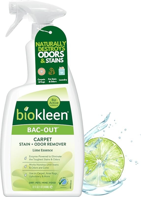 Biokleen Bac-Out Enzyme Stain Remover – 32oz Natural Foam Spray – Eco-