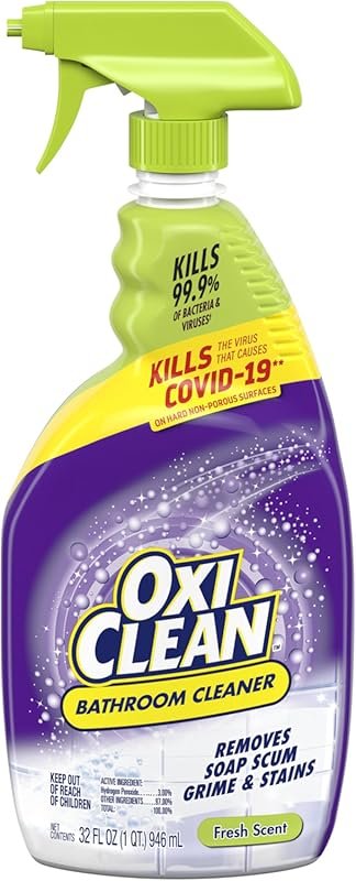 OxiClean Bathroom Cleaner for Shower, Tub & Tile with Stainfighters, 3