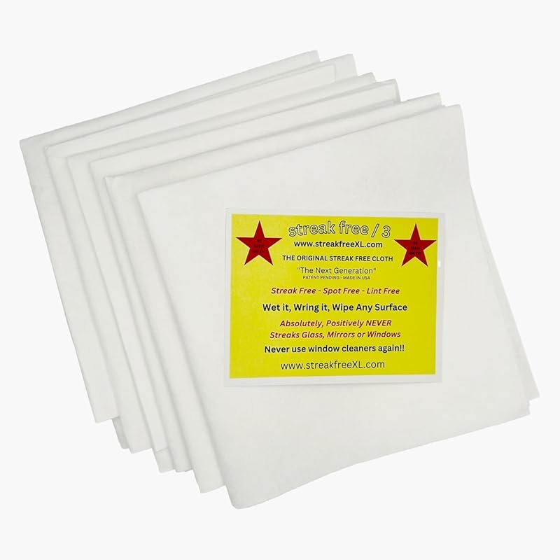 6-pack lint-free microfiber cloths for streak-free windows, cars, and 