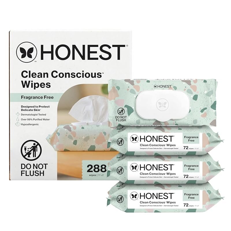 The Honest Company Hypoallergenic Baby Wipes – Multi-Use, Geo Mood, Ge
