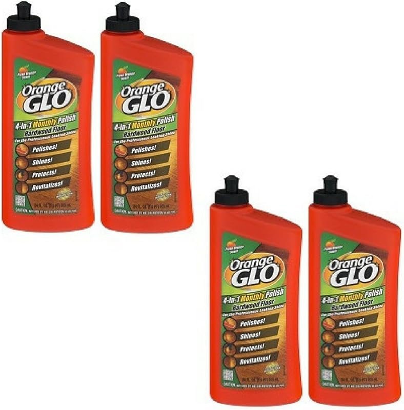 Orange Glo 4-in-1 Monthly Hardwood Floor Polish, 24 Ounce (Pack of 4)
