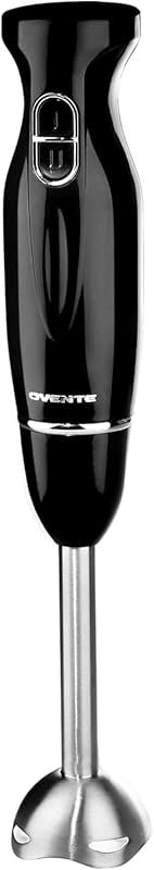 OVENTE 300W Immersion Hand Blender with 2 Speeds & Stainless Steel Bla