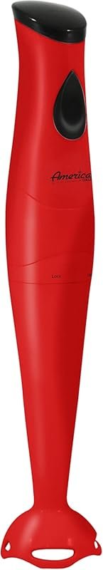 Elite Gourmet 150W Immersion Blender with 1-Touch Control for Soups & 