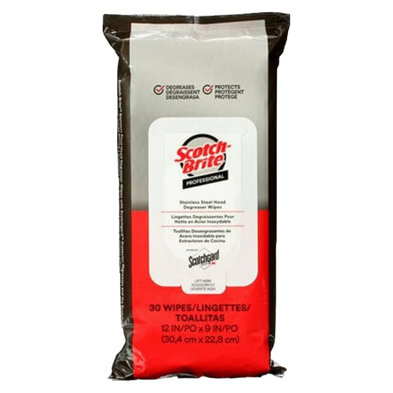 Scotch-Brite Stainless Steel Hood Degreaser Wipes – Appliance and Kitc