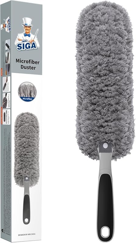 MR.SIGA Lint Free Microfiber Duster, Washable Duster for Household Cle