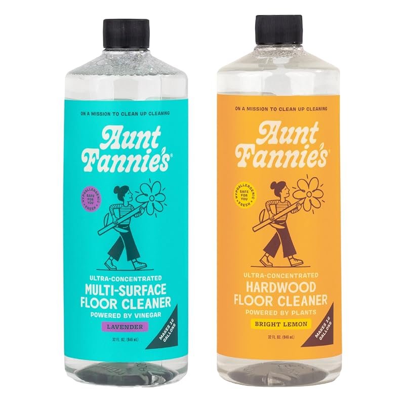 Aunt Fannie's Bundle: Lavender Floor Cleaner Vinegar Wash and Lemon Ha