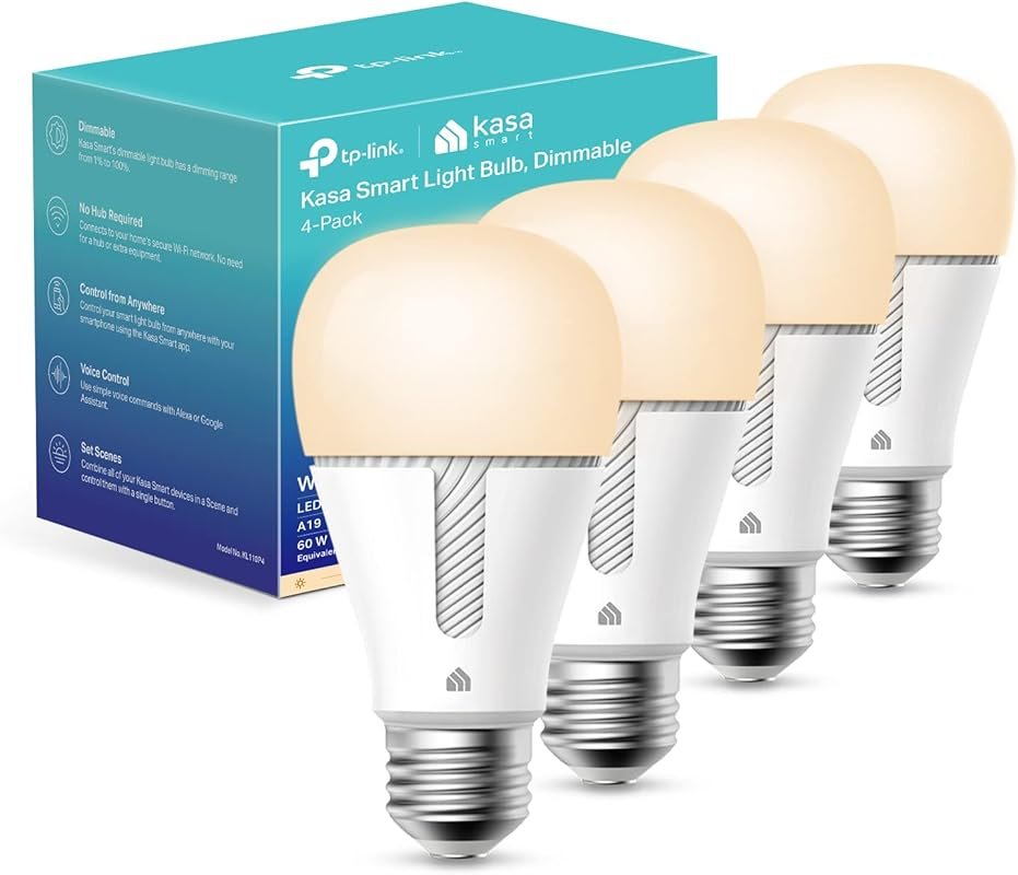 Kasa Smart LED Bulb: Dimmable, Soft White, Alexa & Google Home Compati