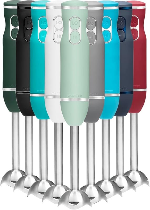 Chefman Immersion Blender with Stainless Steel Blades and 2-Speed Cont