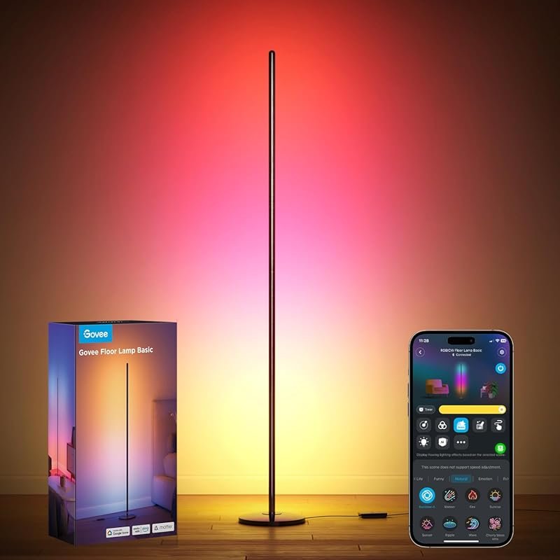 Govee RGBIC Floor Lamp – Music Sync, 16 Million Colors, Alexa & Matter