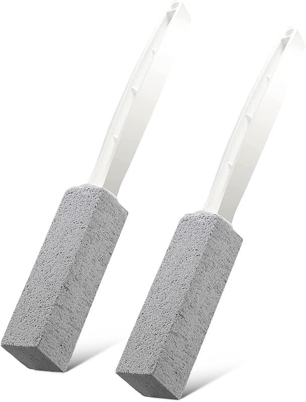 2 Pack Pumice Stone Toilet Cleaner with Handle for Hard Water Build-Up