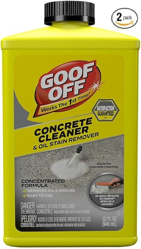 Goof Off 32oz Degreaser Removes Embedded Oil – No Scrubbing or Rinsing