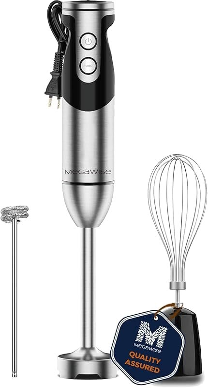 MegaWise Pro Titanium Reinforced 3-in-1 Immersion Blender with 12-Spee