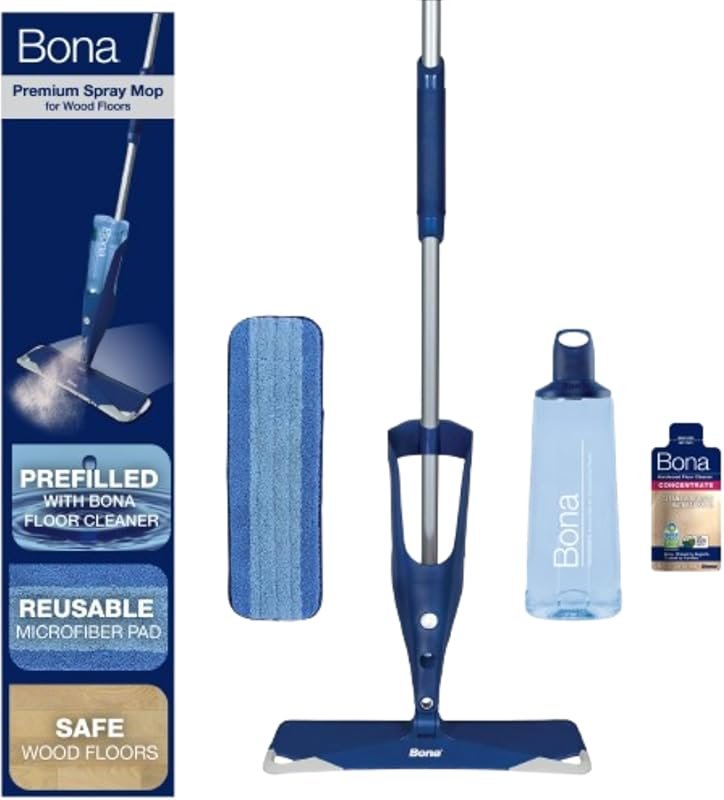 Bona Hardwood Floor Premium Spray Mop with Cleaning Solution and Washa