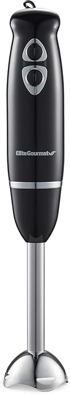 Elite Gourmet 500W 2-Speed Immersion Blender with Stainless Steel Blad
