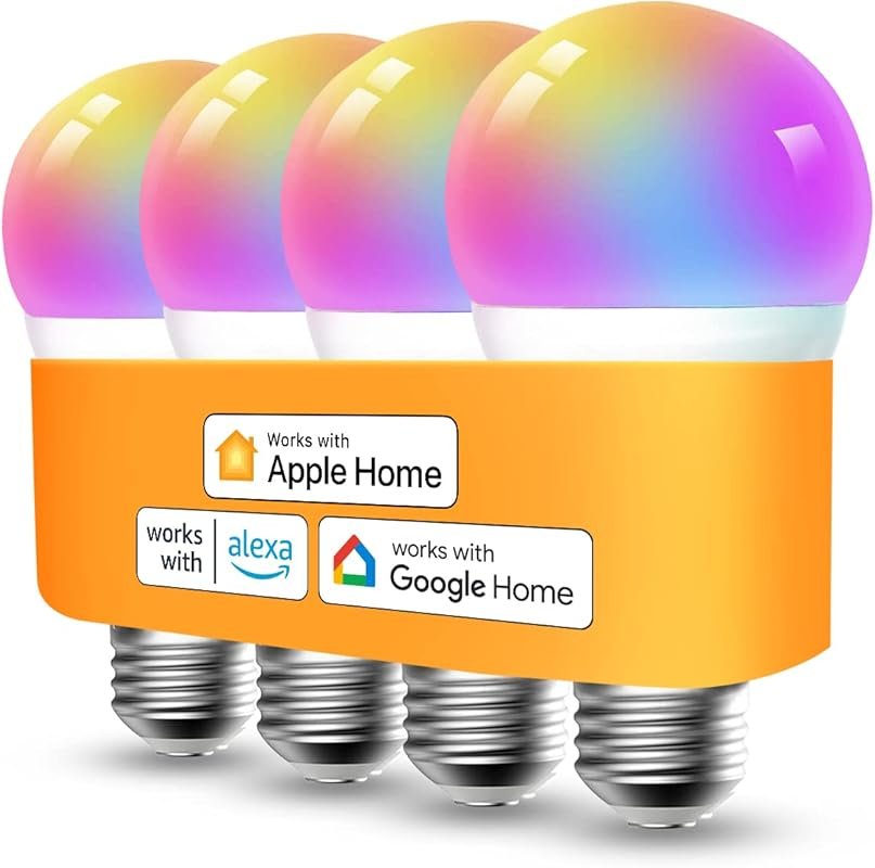 Refoss Smart Bulbs Works with Apple HomeKit, Color Changing Smart Ligh