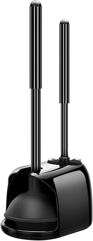 SetSail Toilet Brush and Plunger Set for Heavy Duty Deep Cleaning, Hid