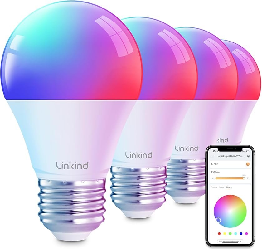 Linkind Smart Light Bulbs, Smart Bulb That Work with Alexa & Google Ho