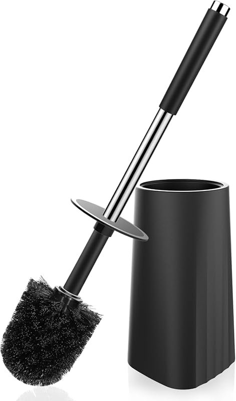 SetSail Compact Toilet Brush and Holder with Stainless Steel Handle, D