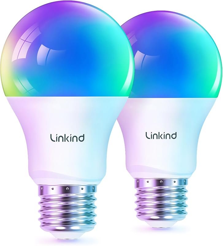 Linkind Matter Smart Light Bulb, Smart Bulbs Work with Apple Home/Siri