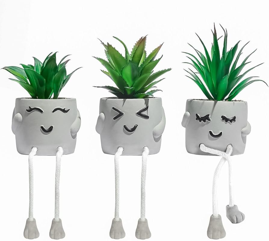 Small Artificial Succulents for Office Desk Decor – Perfect for Cubicl