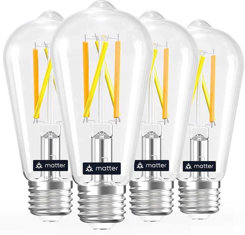 Linkind Matter Smart Bulb: Edison Style, Tunable White, Alexa & Google