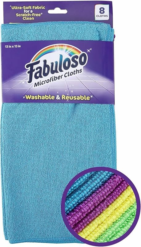 Fabuloso Microfiber Cleaning Cloths, Rainbow - Lint-Free, Scratch-Free