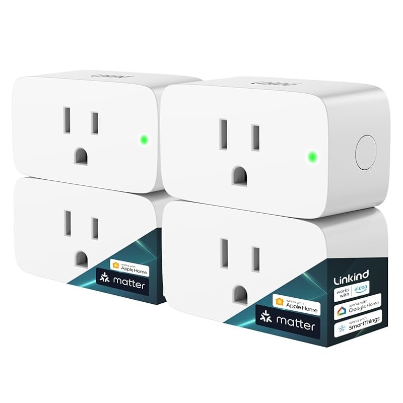 Linkind Matter Smart Plug – Works with Apple Home, Alexa, Google, and