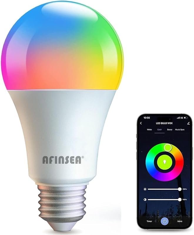 Smart WiFi & Bluetooth Light Bulbs – Color Changing, Alexa, Google, Di