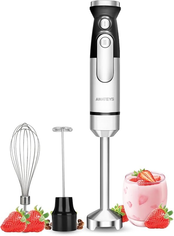 700W Immersion Blender with Variable Speeds, Stainless Steel Blade, an