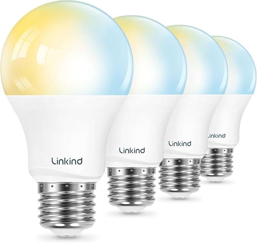 Linkind Smart Light Bulbs, tunable white 2700K–6500K, Alexa and Google