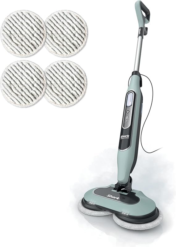 Shark Steam & Scrub Mop with LED Headlights and Scrubbing Pads for Har