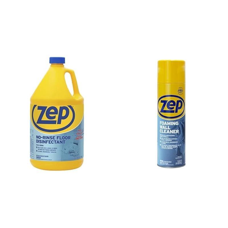 Zep No Rinse Floor Disinfectant Foaming Wall Cleaner Virucide Deodoriz